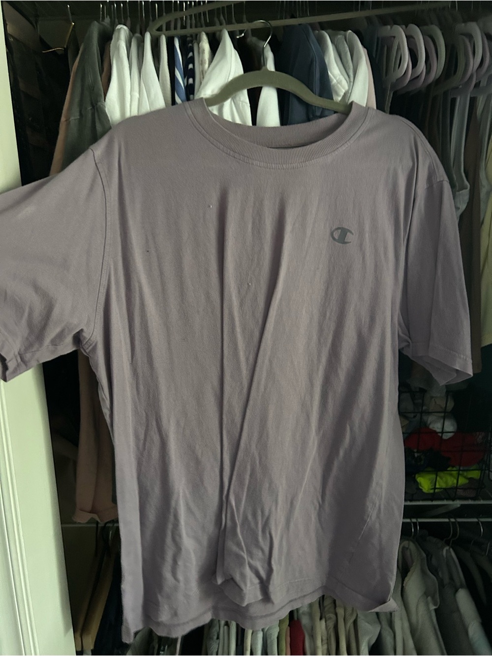 Champion Short-Sleeve Crewneck Tee in Lavender